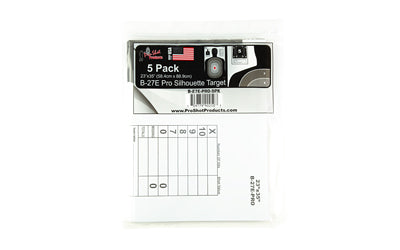 Pro-Shot Products, Silhouette Target-Pro B27, 23"x35", 5 Pack, Gray/Black