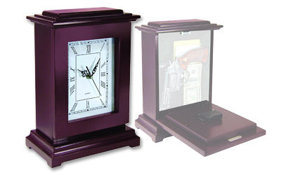 PS Products, Concealment Clock Rectangle, Fits Medium to Large Handguns, Mahogany Wood
