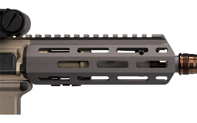 Q, Honey Badger Handguard Kit, M-LOK, 6", Fits Honey Badger/AR Upper Receivers, Clear Anodized Finish, Gray, Includes Barrel Nut and Hardware
