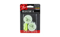 Radians, Resistor II Reusable Corded Ear Plug, 3 Pair, High Visibility, Clear/Green, NRR 27, 4 Flange Tapered Shape