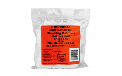 Southern Bloomer, Cotton Patch, 2.5"X2.5" For Universal Gun Cleaning, 125 Per Bag