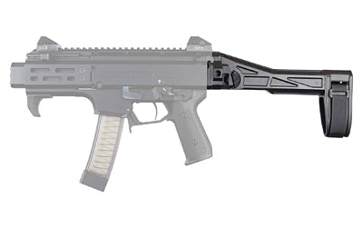 SB Tactical, SBTEVO-G2, Side Folding Stabilizing Brace, Fits CZ Scorpion 3+ and Scorpion EVO, Black, Includes Adjustable Nylon Strap