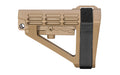 SB Tactical, SBA4, Pistol Stabilizing Brace, Fits AR Carbine Extension, Flat Dark Earth, 5 Position Adjustable, Includes Adjustable Nylon Strap
