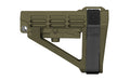 SB Tactical, SBA4, Pistol Stabilizing Brace, Fits AR Carbine Extension, Olice Drab Green, 5 Position Adjustable, Includes Adjustable Nylon Strap