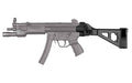 SB Tactical, SBT5, Side Folding Stabilizing Brace, Fits HK MP5/MP5K Reverse Stretch Clones, Black, Adjustable Nylon Strap
