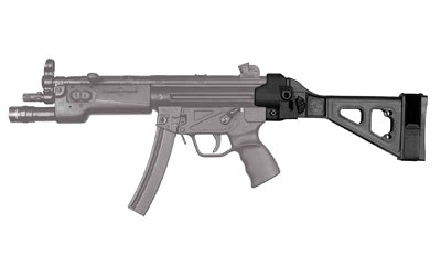 SB Tactical, SBT5, Side Folding Stabilizing Brace, Fits HK MP5/MP5K Reverse Stretch Clones, Black, Adjustable Nylon Strap