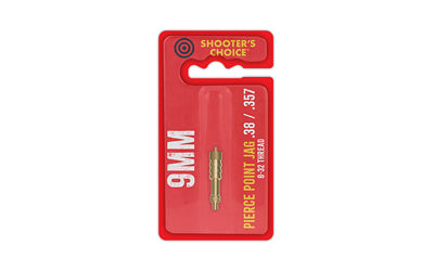 Shooter's Choice, Shooters Choice, Pierce Point Jag, For 9MM, 8-32 Threads, Brass