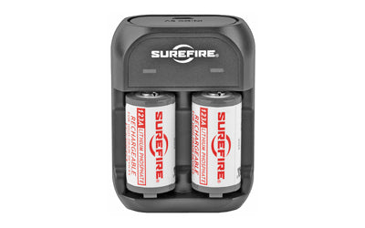 Surefire, 2 Rechargeable LFP123 Batteries, Includes Charger