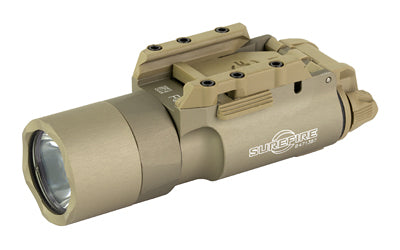 Surefire, X300 Ultra, Weapon Light, White LED, 1000 Lumens, Fits Picatinny and Universal, For Pistols, Tan, 2x CR123 Batteries
