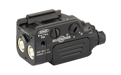 Surefire, XR2-A-RD, Rechargeable Weapon Light w/Laser, Fits Pistol and Picatinny Rails, 800 Lumens, Red Laser, Anodized Finish, Black