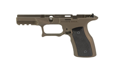 Sharps Bros., Grip Module, Fits Springfield Echelon Compact, 7075 Aluminum Construction, Cerakote Finish, Bronze, Black Grip Panels