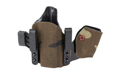 Safariland, INCOG-X, Joint Collaboration with Haley Strategic, Inside the Waistband Holster, Fits SIG P365 X-Macro Fuse, Integrated Magazine Caddy, Microfiber Suede Wrapped Boltaron Construction, Woodland Camo, Right Hand