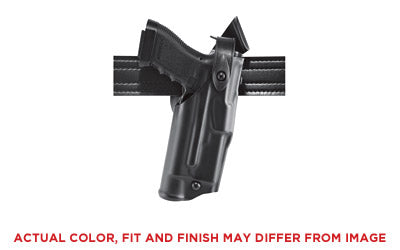 Safariland, Model 6360 ALS/SLS Mid-Ride Level III Retention Duty Holster, Fits Glock 19/23, Right Hand, Plain Black Finish