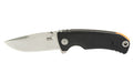 SOG Knives & Tools, Tellus ATK, Folding Knife, 3.5" Clip Point Straight Edge, Glass Reinforced Nylon Handle, CRYO 440C Steel, Stonewash Finish, Black and Silver w/Orange Accent
