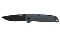 SOG Knives & Tools, Adventurer, Folding Knife, 3.5" Clip Point Blade, 7.50" Overall Length, 5Cr15MoV Blade Steel, Straight Edge, Titanium Nitride Finish, Black, Gray Glass-Reinforced Nylon Handle, SAT Opener, Lock Back