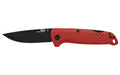 SOG Knives & Tools, Adventurer, Folding Knife, 3.5" Drop Point Blade, 7.5" Overall Length, 5Cr15MoV Steel Blade, Straight Edge, Satin Finish, Silver, Black Glass-Reinforced Nylon Handle, Thumb Stud Openers, Lock Back