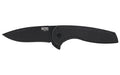 SOG Knives & Tools, Aegis FLK 2.0, Folding Knife, 3.25" Drop Point Knife, 8" Overall Length, 8Cr13MoV Stainless Blade Steel, Straight Edge, Stonewash Finish, Black, Black 410 Stainless Steel Handle, Kick Opener, Frame Lock