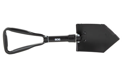 SOG Knives & Tools, XL Entrenching Tool, High Carbon Steel, Powder Coated Finish, Black, Includes Sheath