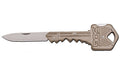 SOG Knives & Tools, Folding Key, Folding Knife, 1.5" Straight Edge Drop Point, Brass Stainless Steel Handle, 420J2 Steel, Satin Finish, Silver