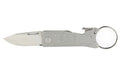 SOG Knives & Tools, KeyTron, Folding Knife, 1.8" Straight Edge Clip Point, Black Kraton Handle, 5Cr15MoV Steel, Satin Finish, Gray