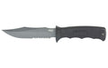 SOG Knives & Tools, Seal Pup, Fixed Blade Knife, 4.75" Partially Serrated, Clip Point, Black Glass Reinforced Nylon Handle, AUS-8 Steel, Hardcased Finish, Black, Includes Nylon Sheath