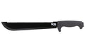 SOG Knives & Tools, SOGfari Machete, 13" Straight/Saw Back Edge, Black Kraton Handle, 3Cr13 Steel, Powder Coat Finish, Black, Includes Nylon Sheath