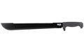 SOG Knives & Tools, SOGfari Machete, 18" Straight/Saw Back Edge, Black Kraton Handle, 3Cr13 Steel, Powder Coat Finish, Black, Includes Nylon Sheath