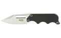 SOG Knives & Tools, Instinct, Fixed Blade Knife, 2.3" Straight Edge Clip Point, Black Stainless Steel and G10 Handle, 5Cr15MoV Steel, Satin Finish, Silver, Includes Hard Molded Nylon