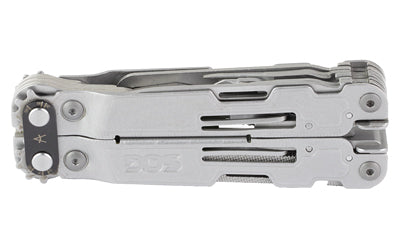 SOG Knives & Tools, PowerAccess, Deluxe, 21 Tool Multi-Tool, 40 Stainless Steel, Stone Wash Finish, Silver, Includes Nylon Sheath and 12 Piece Hex Bit Kit