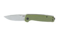 SOG Knives & Tools, Terminus SJ, Folding Knife, 2.9" Clip Point Blade,7.1" Overall Length, CRYO D2 Blade Steel, Plain Edge, Stonewash Finish, Silver, Olive Drab Green G10 Handle, Nail Nick Opener, Slip Joint Lock