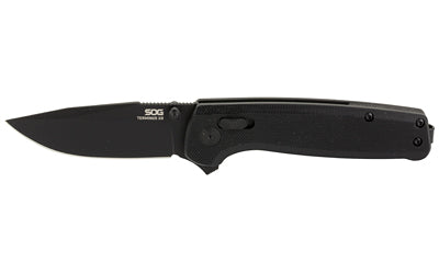 SOG Knives & Tools, Terminus XR, 2.95" Folding Knife, Clip Point Straight Edge, G10 Handle, D2 Steel, Black