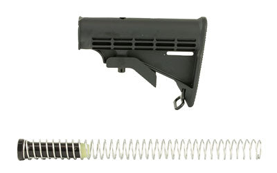 Spike's Tactical, Complete M4 Stock Kit, Includes ST-T2 Buffer, Buffer Tube, Buffer Spring, Castle Nut, End Plate, Fits AR-15 Rifles, Black