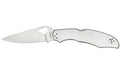 Spyderco, Byrd, Cara Cara 2, 3.75" Folding Knife, Clip Point, Plain Edge, 8Cr13MoV/Satin, Stainless, Oval Thumb Hole/Pocket Clip