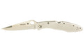 Spyderco, Police, 4.125" Folding Knife, Clip Point, Plain Edge, VG10/Satin, Stainless, Circle Thumb Hole/Pocket Clip