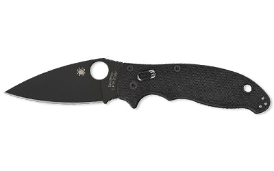Spyderco, Manix 2, 3.375" Folding Knife, Plain Edge, Black Blade, Black CPM-S30V Handle, Black Finish