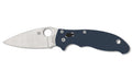 Spyderco, Manix 2, Folding Knife, 3.37" Drop Point Blade, CPM SPY27 Blade, 8" Overall Length, Ball Bearing Lock, Satin Finish, Silver Blade, Blue G-10 Handle