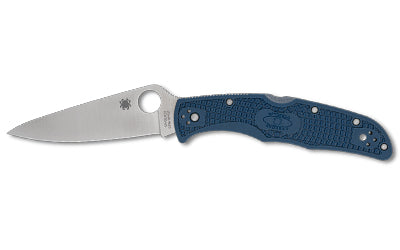 Spyderco, Endura 4 Lightweight, Folding Knife, 3.8" Drop Point Blade, 8.7" Overall Length, CPM SPY27 Blade Steel, Plain Edge, Satin Finish, Silver, Cobalt Blue FRN Handle, Back Lock