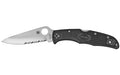 Spyderco, Endura 4, Lightweight, 3.8" Folding Knife, Clip Point, Combo Edge, VG10/Satin, Black FRN, Circle Thumb Hole/Pocket Clip