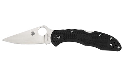 Spyderco, Delica 4, Lightweight, Folding Knife, 2.875" Blade, Clip Point, Plain Edge, VG10/Satin Finish, Kraton Handle, Circle Thumb Hole/Pocket Clip