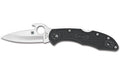 Spyderco, Delica 4, 2.9" Folding Knife, Clip Point, Plain Edge, VG10/Satin, Gray FRN, Emerson Wave/Circle Thumb Hole/Pocket Clip