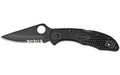 Spyderco, Delica 4, 2.875" Folding Knife, Combo Edge, VG10/Black, Kraton Handle