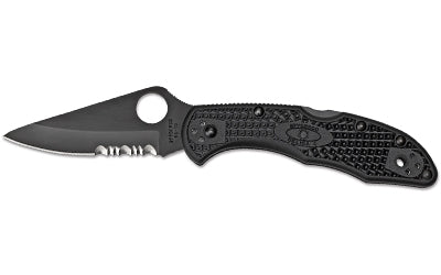 Spyderco, Delica 4, 2.875" Folding Knife, Combo Edge, VG10/Black, Kraton Handle