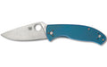 Spyderco, Tenacious, Folding Knife, 3.35" Drop Point Blade,  8Cr13MoV Blade Steel, 7.74" Overall Length, R.I.L. Lock, Satin Finish, Silver Blade, Blue Titanium Handle