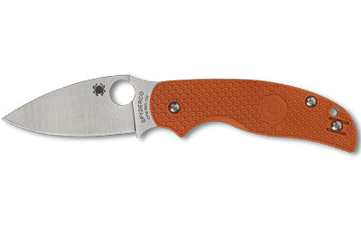 Spyderco, Sage 5 Lightweight, Folding Knife, 3" Drop Point Blade, CPM REX 121 Blade Steel, 7.13" Overall Length, Compression Lock, Satin Finish, Silver Blade, Orange FRN Handle