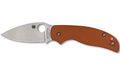 Spyderco, Sage 5, Folding Knife, 3" Drop Point Blade, CPM REX 121 Blade Steel, 7.13" Overall Length, Compression Lock, Satin Finish, Silver Blade, Orange G-10 Handle