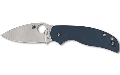 Spyderco, Sage 5, Folding Knife, 3" Drop Point Blade, CPM SPY27 Blade Steel, 7.13" Overall Length, Compression Lock, Satin Finish, Silver Blade, Blue G-10 Handle