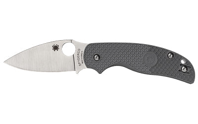 Spyderco, Sage 5 Lightweight, Folding Knife, Plain Edge, Gray FRN Handle, Satin Finish, Silver, 3" Blade Length, Maxamet Steel