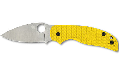 Spyderco, Sage 5 Salt, Folding Knife, 3" Drop Point Blade, CPM MagnaCut Blade, 7.13" Overall Length, Compression Lock, Satin Finish, Silver Blade, Yellow Handle