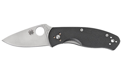 Spyderco, Persistence, 2.77" Folding Knife, Clip Point, Plain Edge, 8Cr13MoV/Satin, Black G10, Lock Blade/Pocket Clip