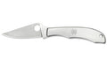 Spyderco, HoneyBee, 1.67" Folding Knife, Plain Edge, Stainless Steel, Silver Finish